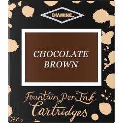 Set 6 Cartuse Standard Size International Diamine Standard Chocolate Brown
