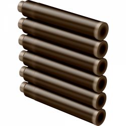 Set 6 Cartuse Standard Size International Diamine Standard Chocolate Brown