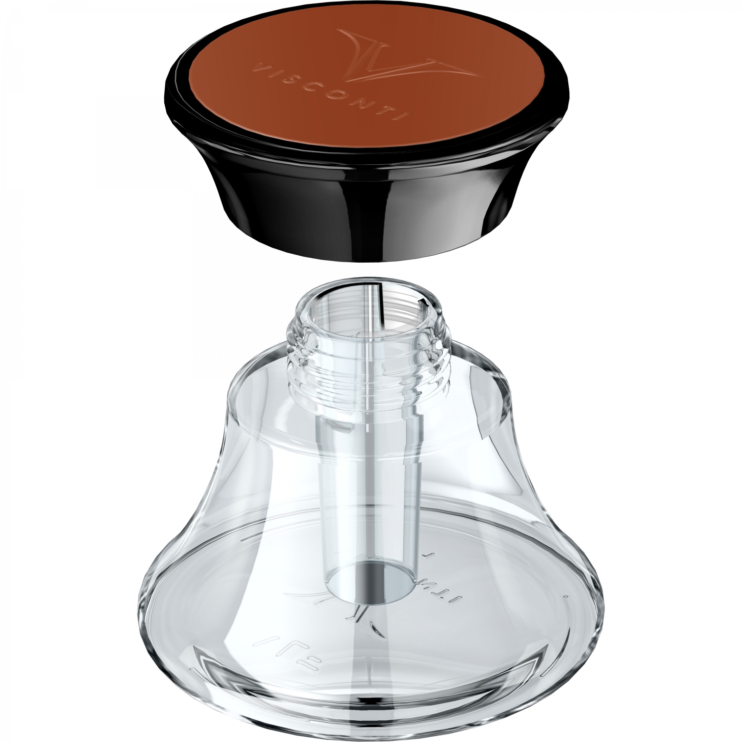 Imagine Produs Calimara Cerneala 50 ml Visconti Glass Inkwell Sepia