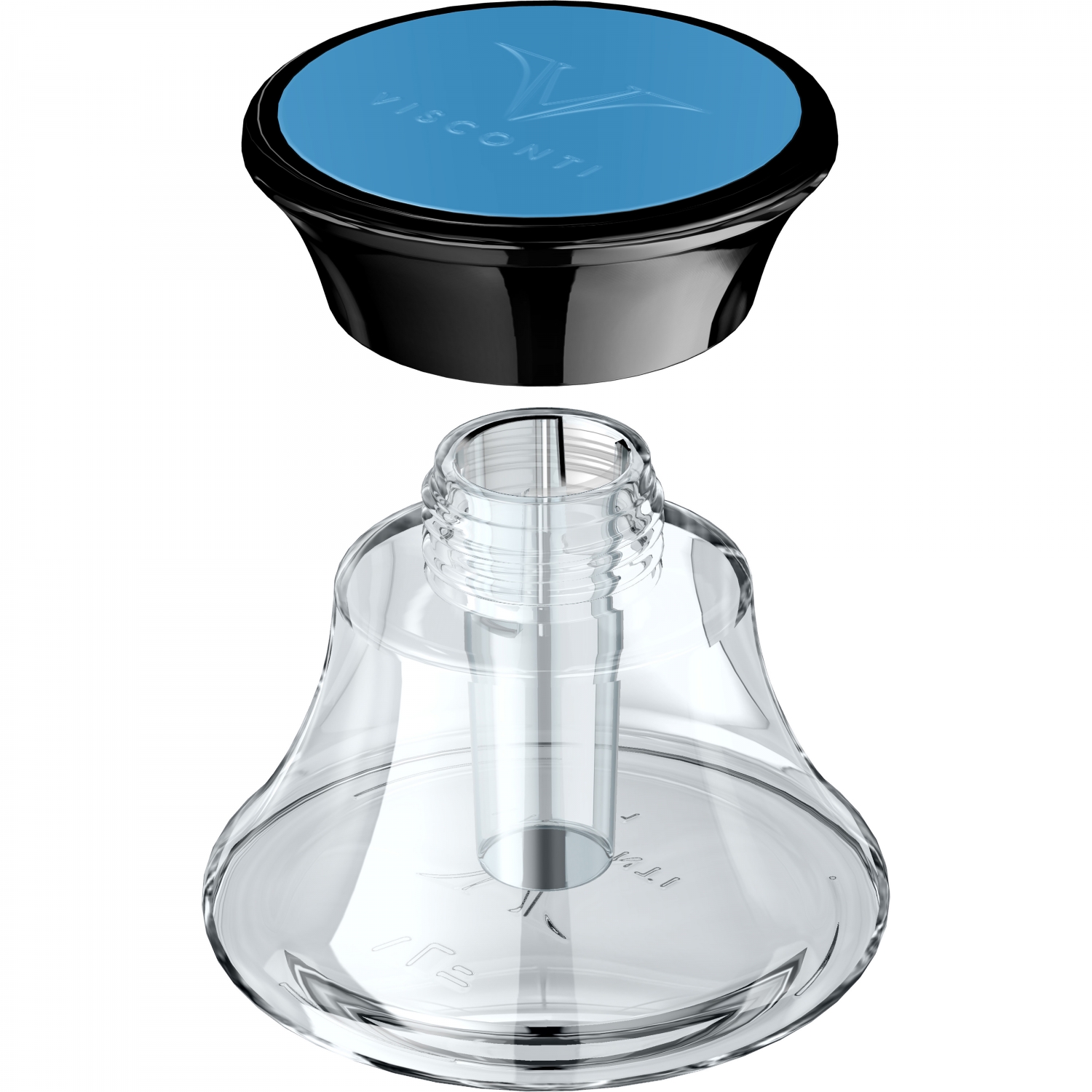 Imagine Produs Calimara Cerneala 50 ml Visconti Glass Inkwell Turquoise