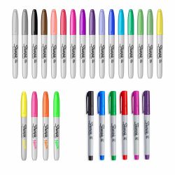 Set 26 Markere Permanente Bullet Sharpie Fine Point Combo Assorted Colors Wolf