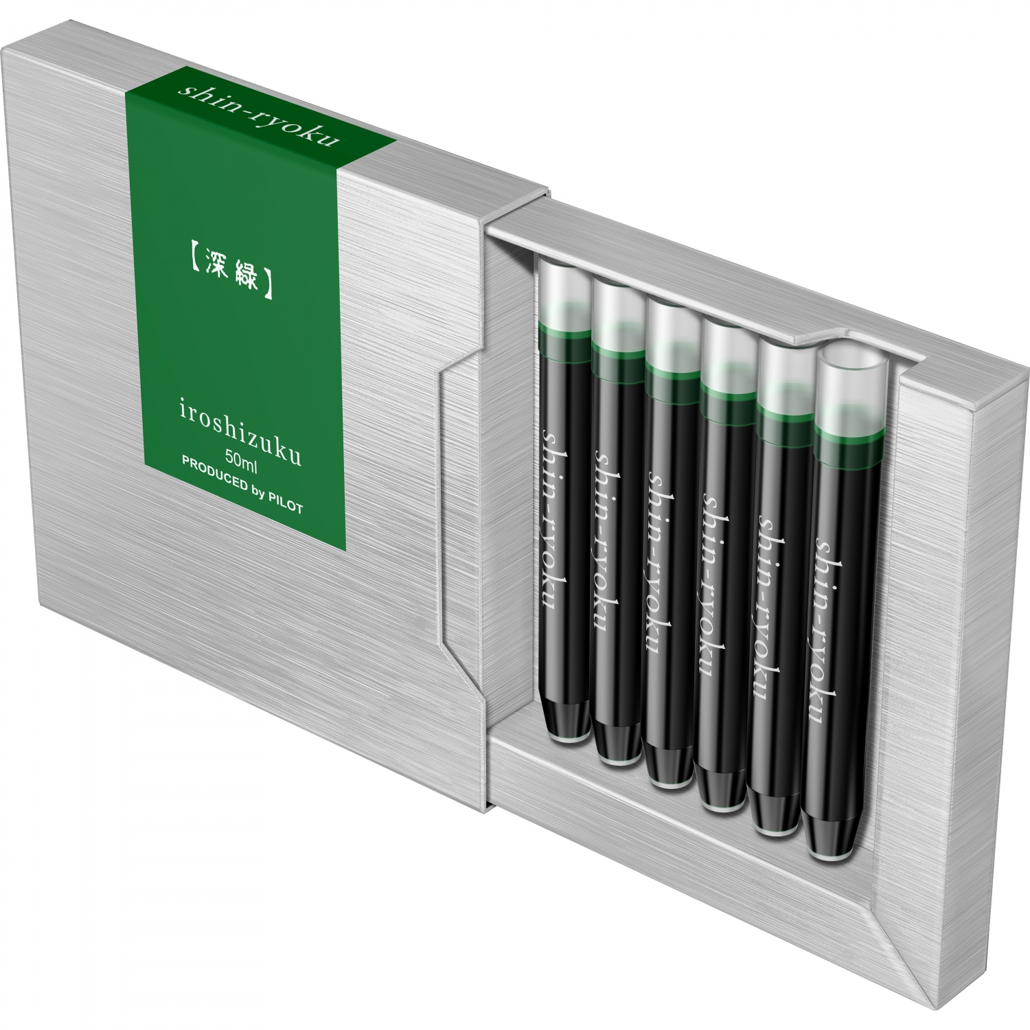 Imagine Produs Set 6 Cartuse Standard Size Proprietar Pilot Iroshizuku Shin-Ryoku