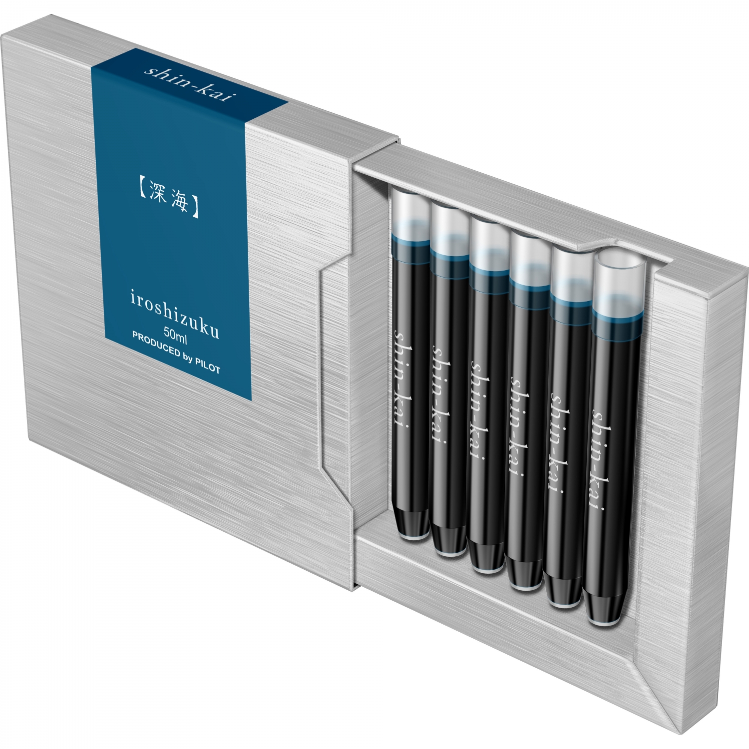 Imagine Produs Set 6 Cartuse Standard Size Proprietar Pilot Iroshizuku Shin-Kai