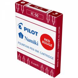 Set 6 Cartuse Standard Size Proprietar Pilot IC-50 Red