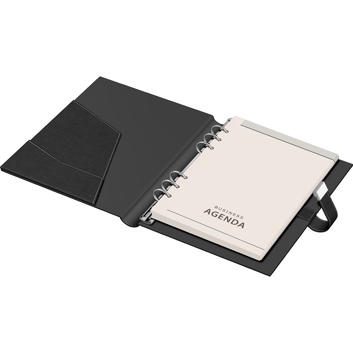 Imagine Produs Organizer A5 6 inele Precision Trend 136505 Elegance Black - Ivory Lined - 270 pagini 80 g mp