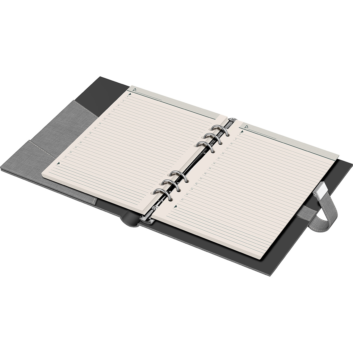 Imagine Produs Organizer A5 6 inele Precision Trend 136505 Elegance Grey - Ivory Lined - 270 pagini 80 g mp