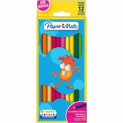 Set 12 Creioane Colorate PaperMate Round Assorted Colors