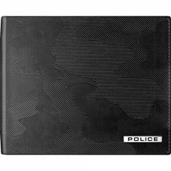 Portofel Barbatesc Piele Police Leather Berryblack RFID Black