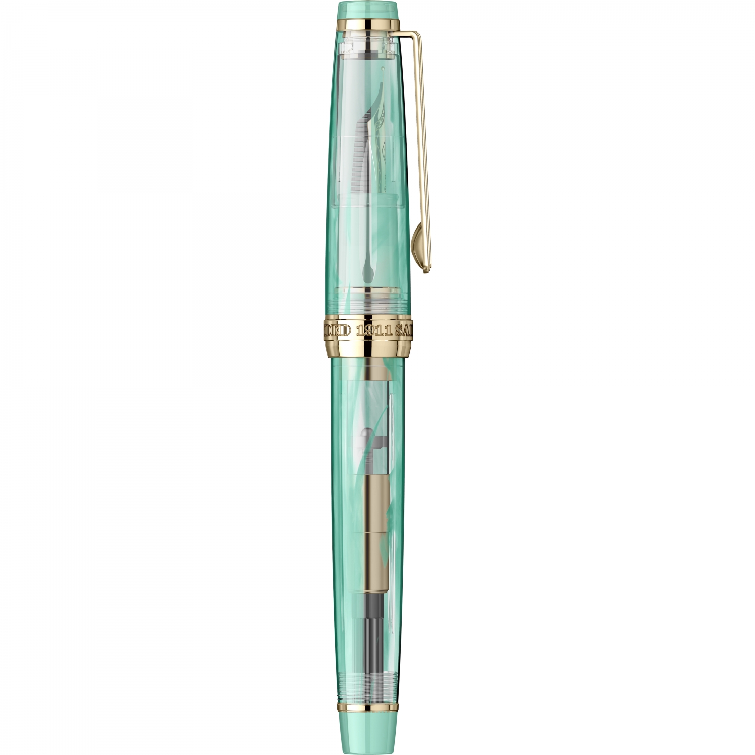 Imagine Produs Stilou Slim Size 21k Nib Sailor Professional Gear Veilio II Pearl Mint GT 0.5 M Nib