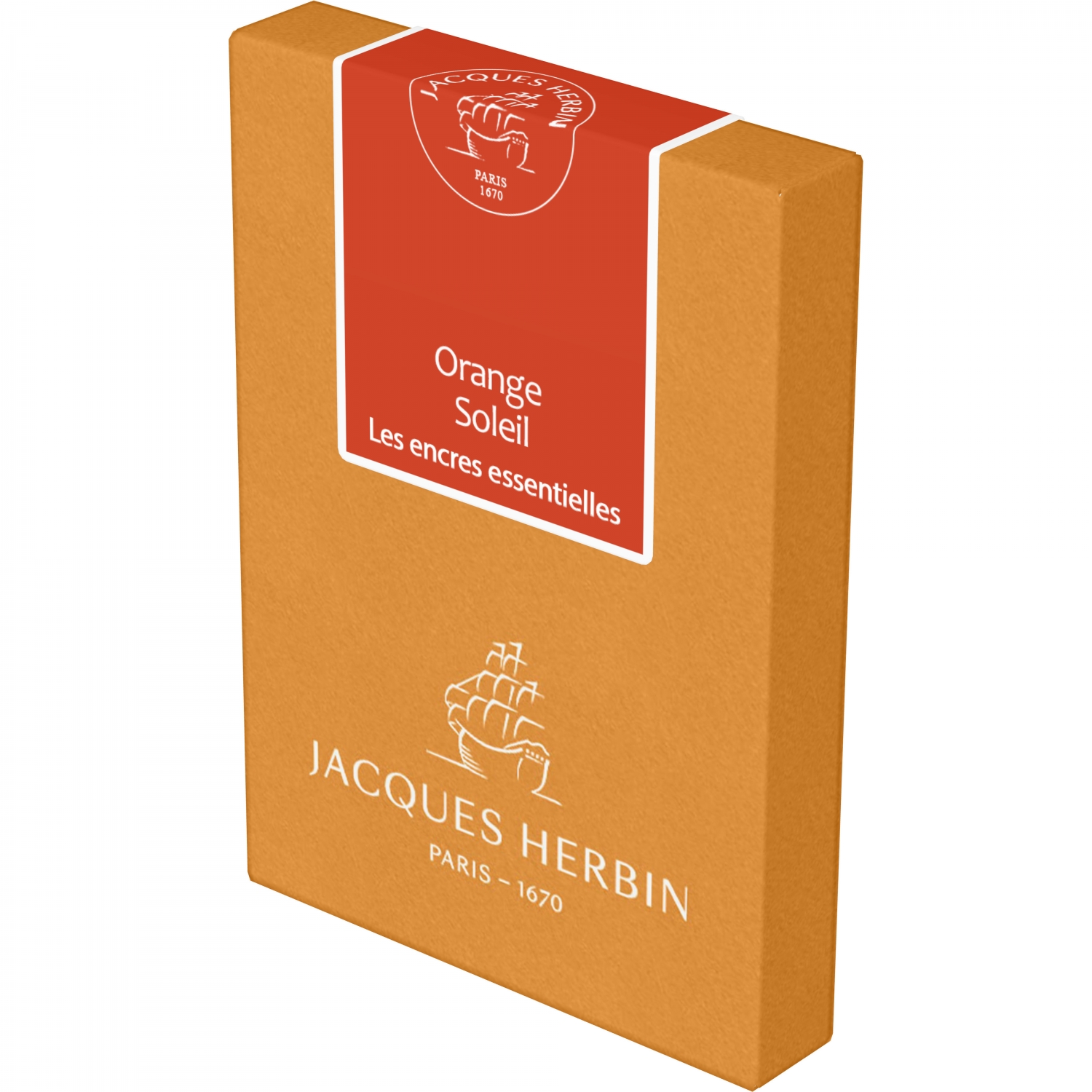 Imagine Produs Set 7 Cartuse Large Size International Jacques Herbin Prestige Essentielles Orange Soleil