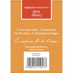 Set 7 Cartuse Large Size International Jacques Herbin Prestige Essentielles Orange Soleil