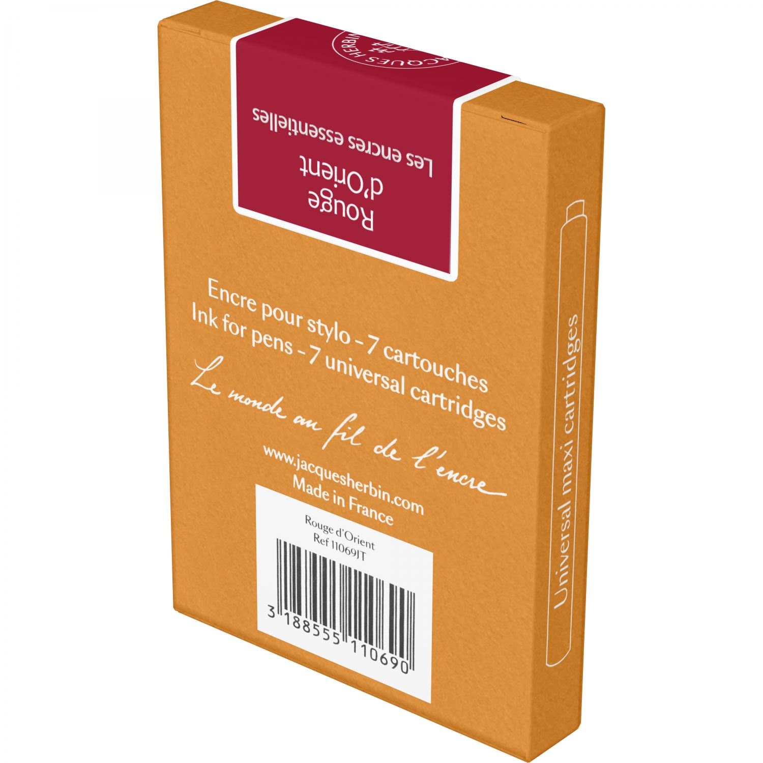 Imagine Produs Set 7 Cartuse Large Size International Jacques Herbin Prestige Essentielles Rouge d’Orient