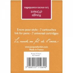 Set 7 Cartuse Large Size International Jacques Herbin Prestige Essentielles Rouge d’Orient