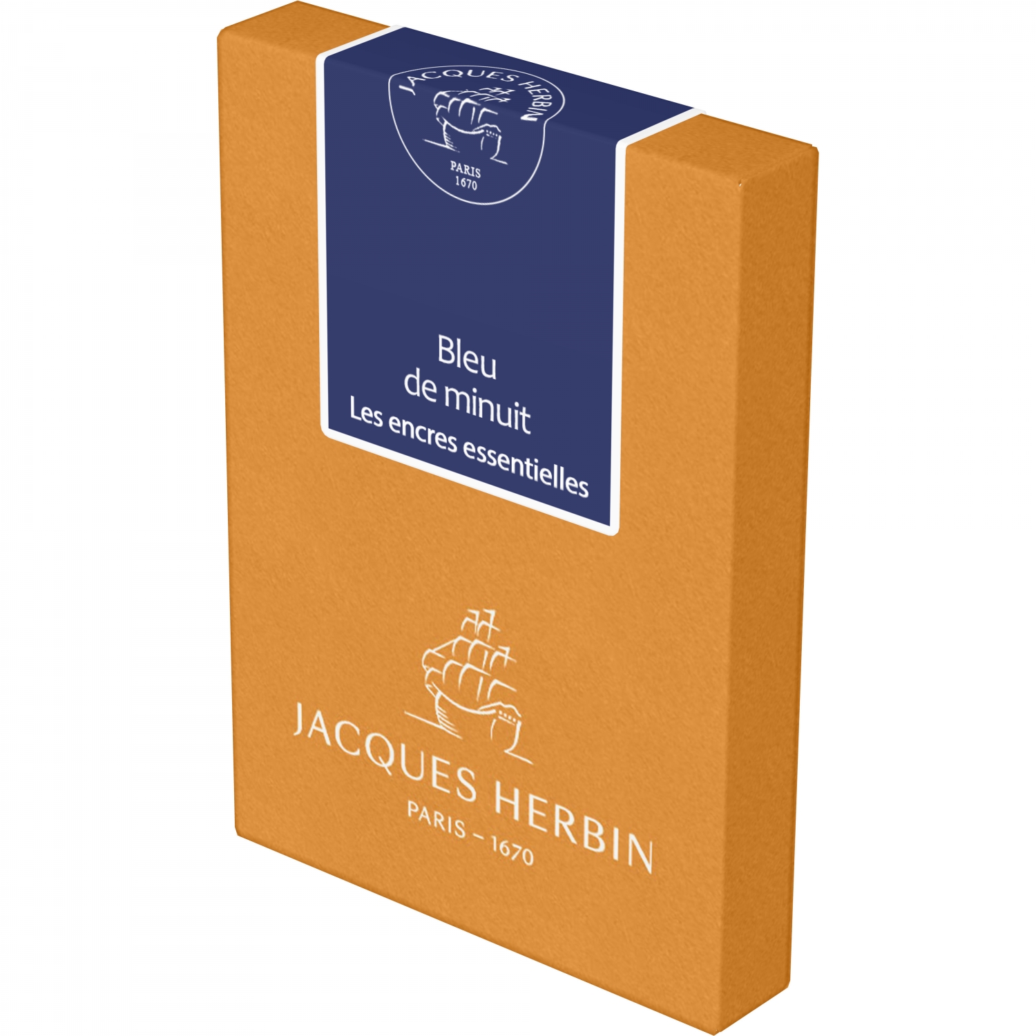 Imagine Produs Set 7 Cartuse Large Size International Jacques Herbin Prestige Essentielles Bleu Minuit