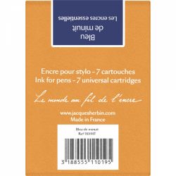 Set 7 Cartuse Large Size International Jacques Herbin Prestige Essentielles Bleu Minuit