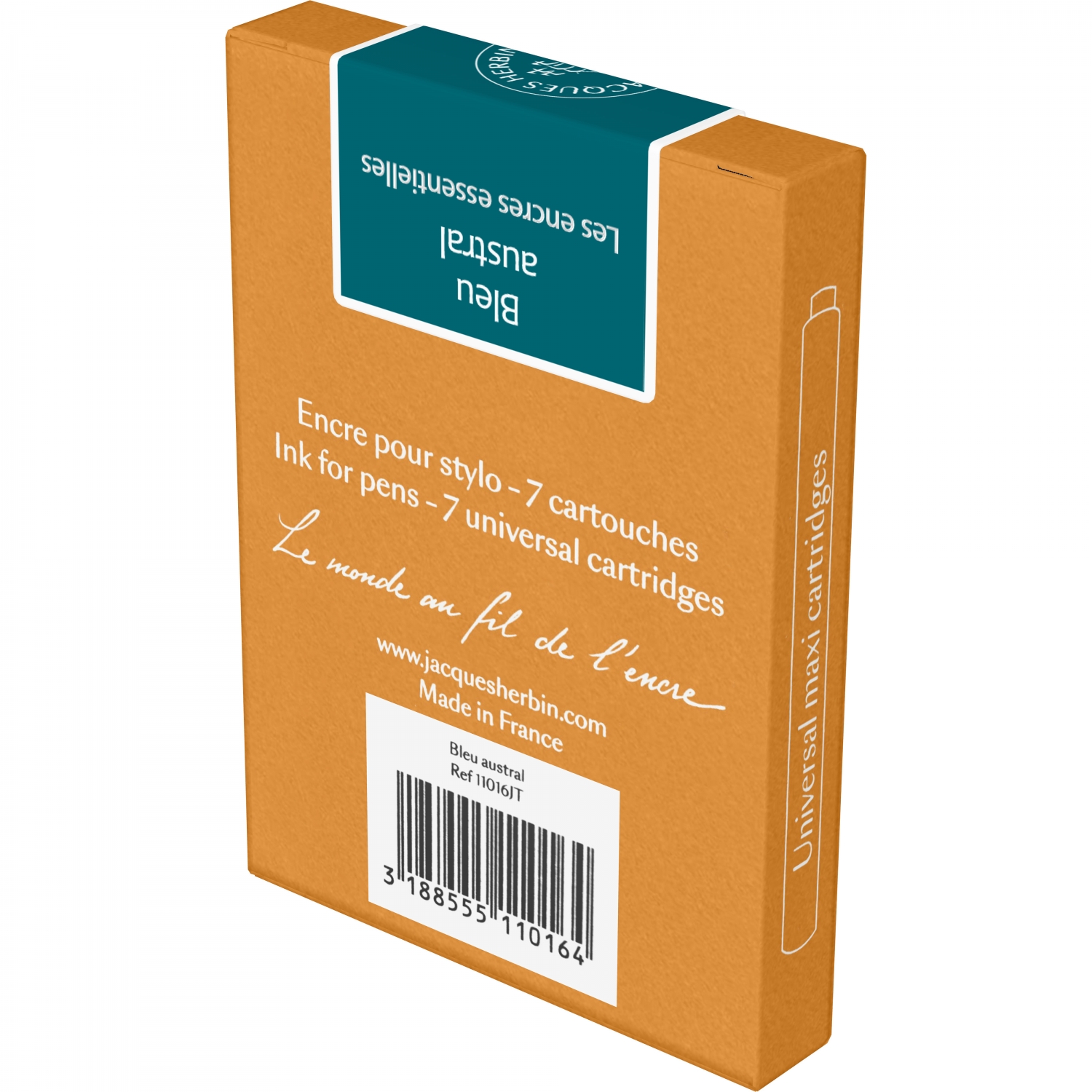 Imagine Produs Set 7 Cartuse Large Size International Jacques Herbin Prestige Essentielles Bleu Austral