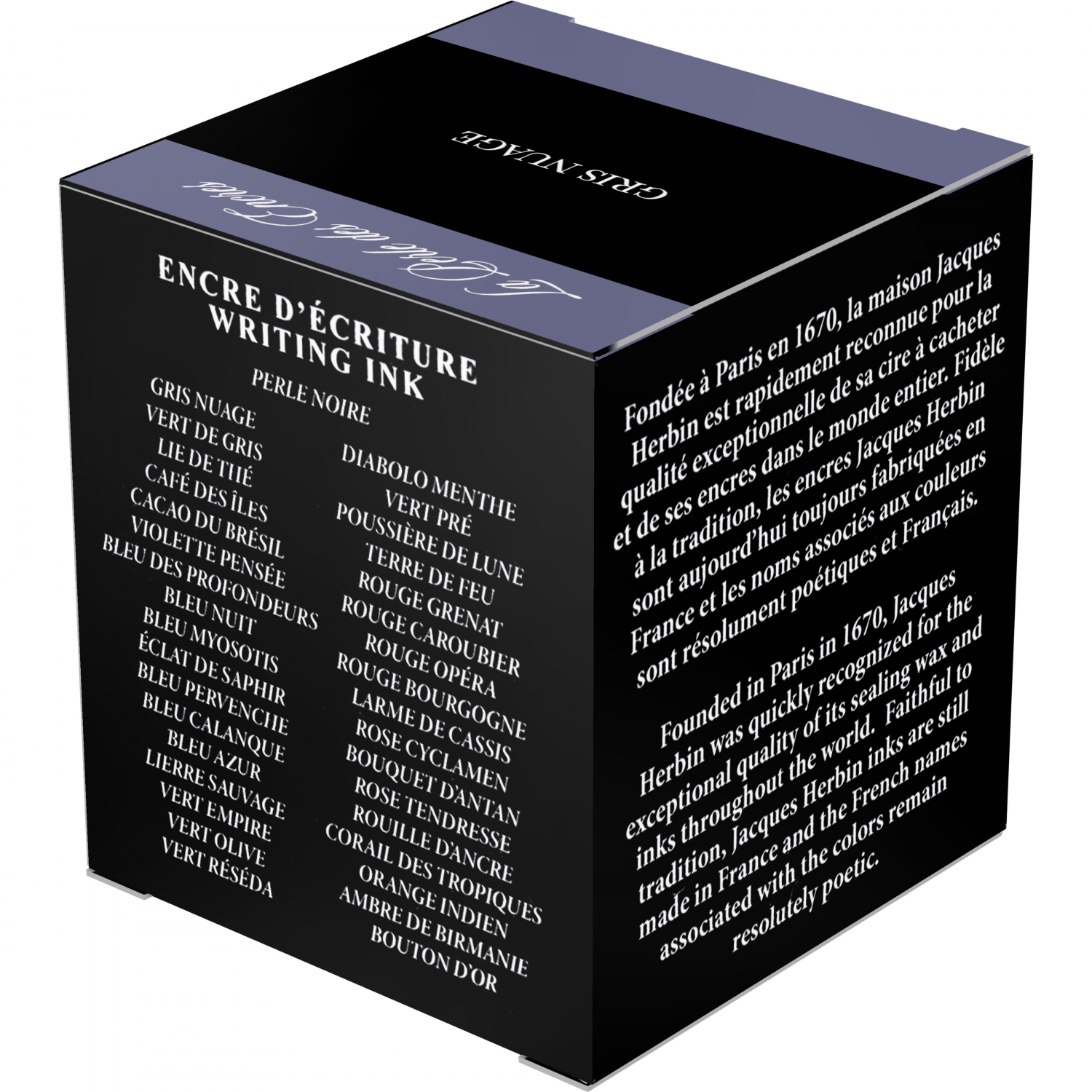 Imagine Produs Calimara Cerneala 30 ml Jacques Herbin Writing The Pearl of Inks Gris Nuage