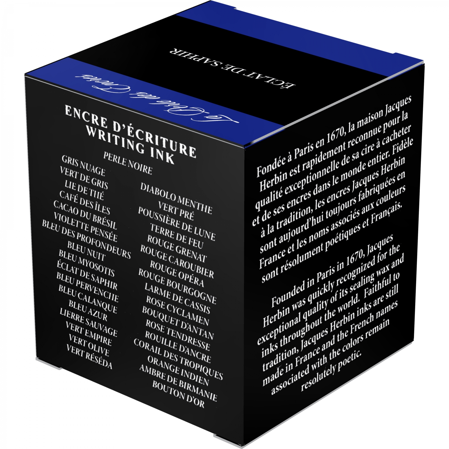 Imagine Produs Calimara Cerneala 30 ml Jacques Herbin Writing The Pearl of Inks Eclat de Saphir