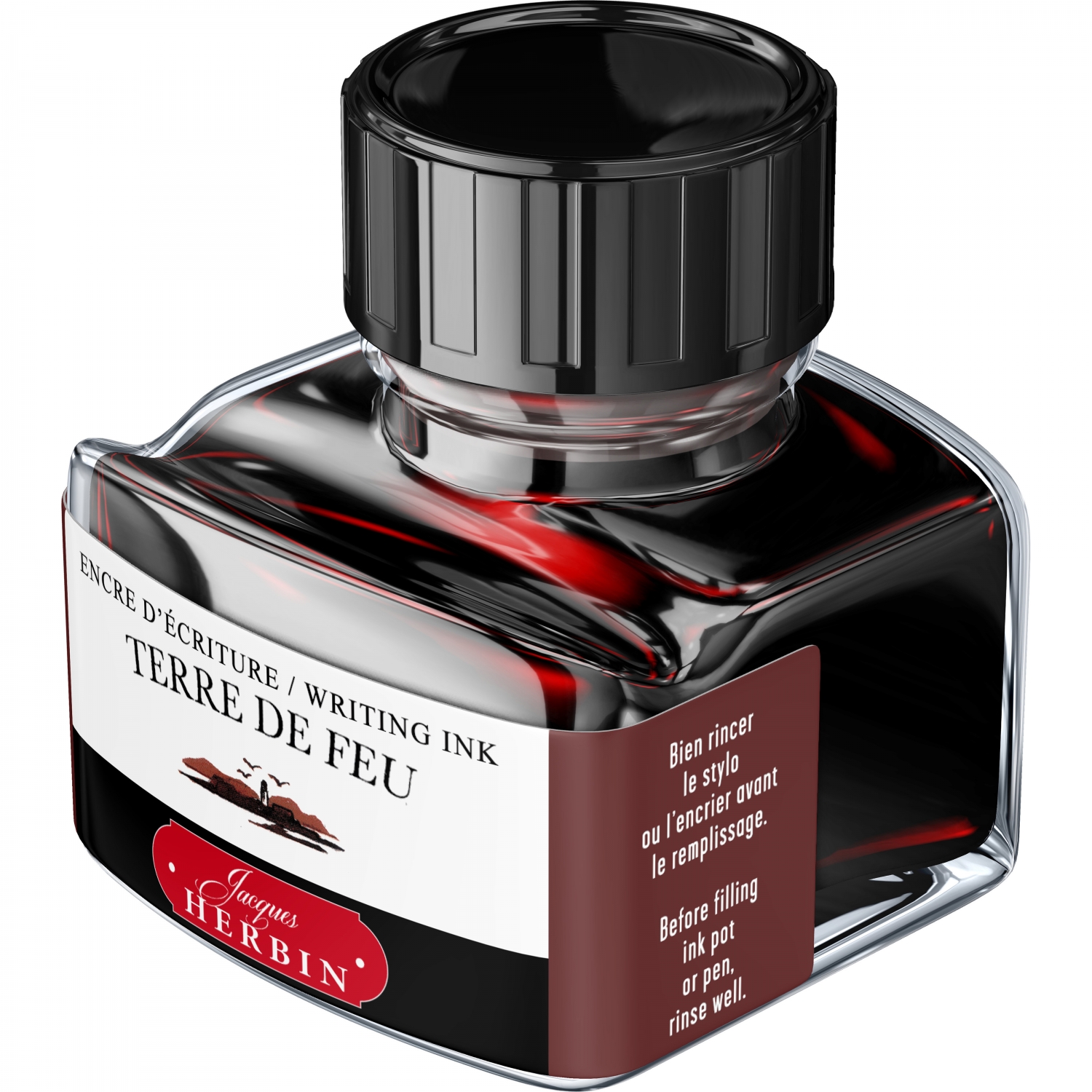 Imagine Produs Calimara Cerneala 30 ml Jacques Herbin Writing The Pearl of Inks Terre De Feu