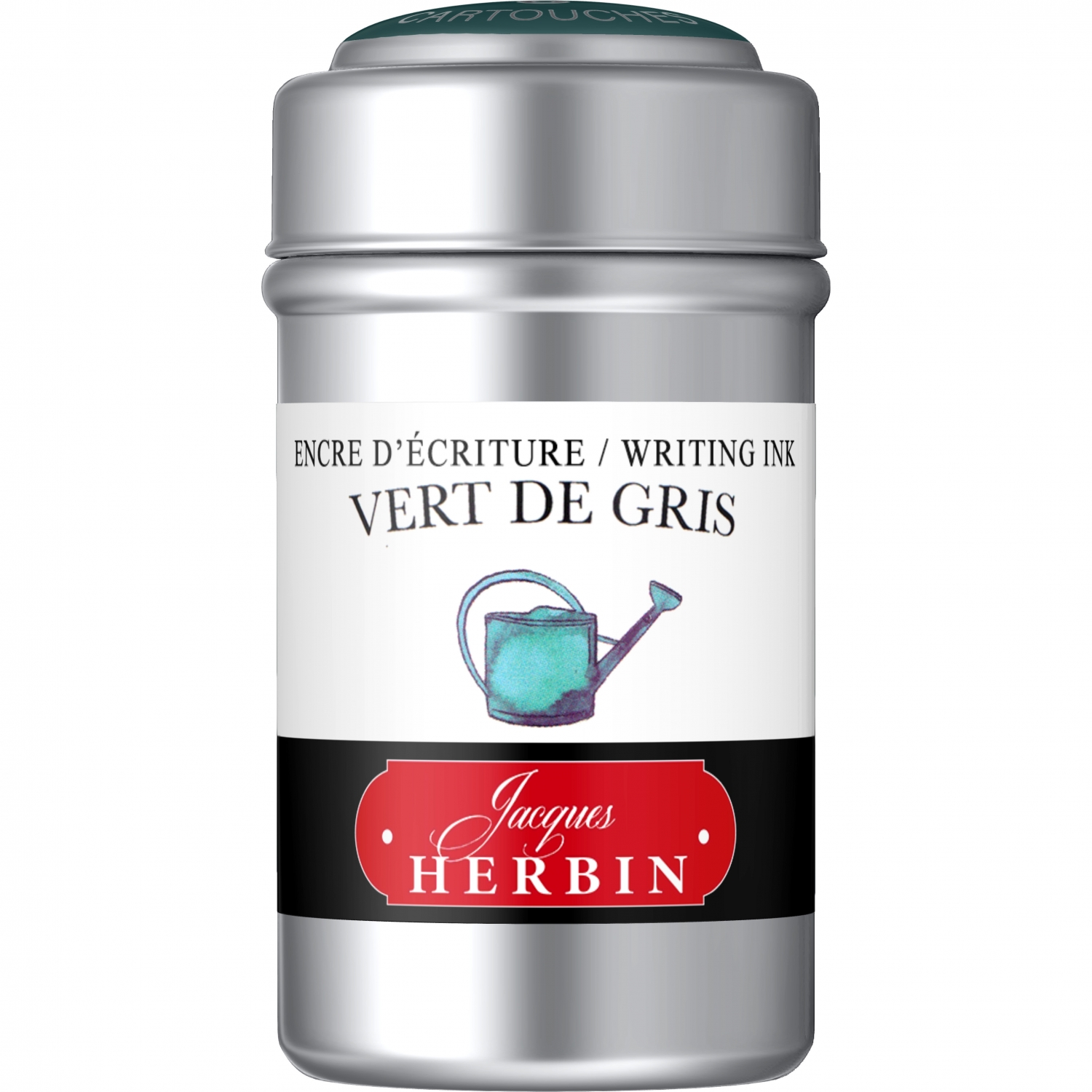 Imagine Produs Set 6 Cartuse Standard International Jacques Herbin Writing The Pearl of Inks Vert de Gris