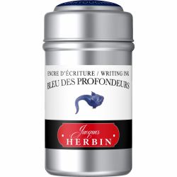Set 6 Cartuse Standard International Jacques Herbin Writing The Pearl of Inks Bleu des Profondeurs