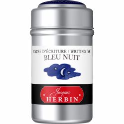Set 6 Cartuse Standard International Jacques Herbin Writing The Pearl of Inks Bleu Nuit