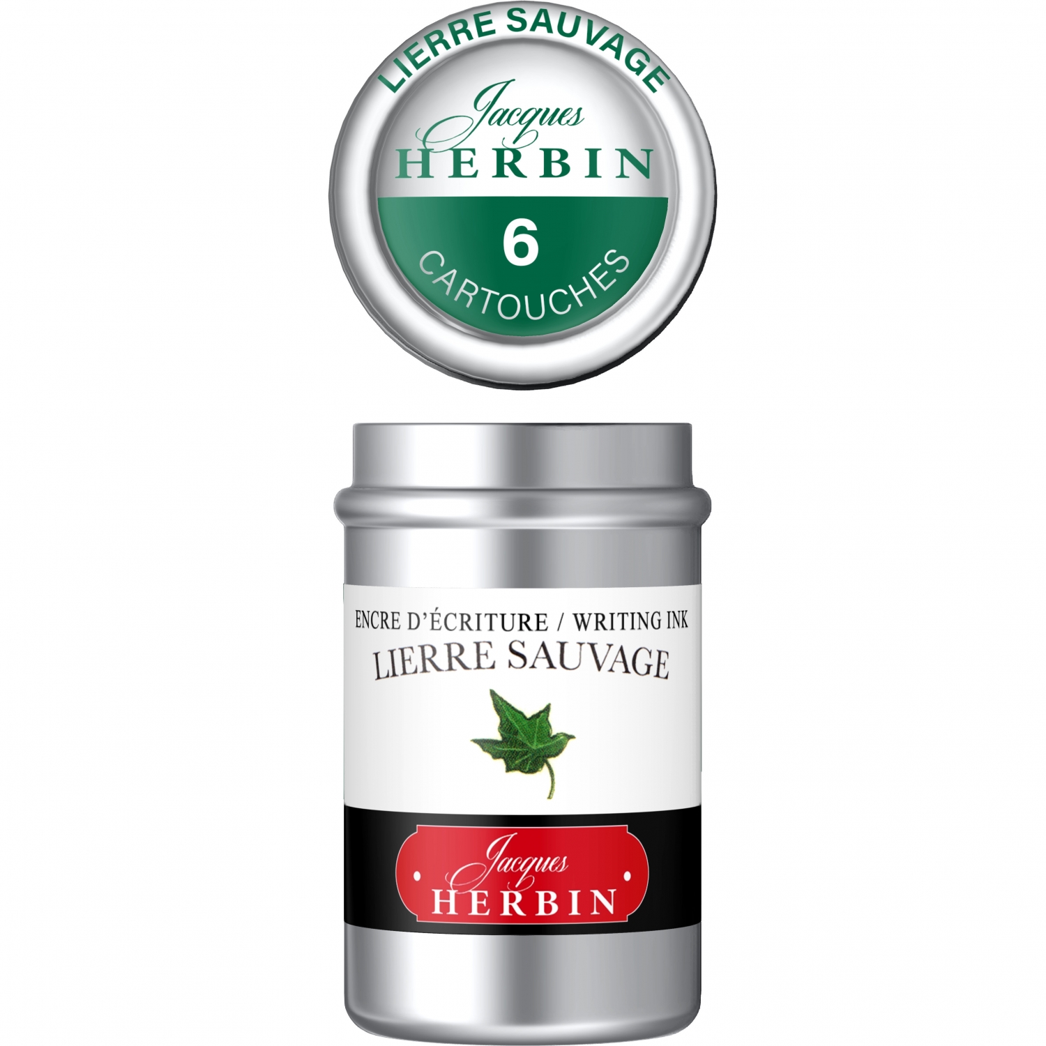Imagine Produs Set 6 Cartuse Standard International Jacques Herbin Writing The Pearl of Inks Lierre Sauvage