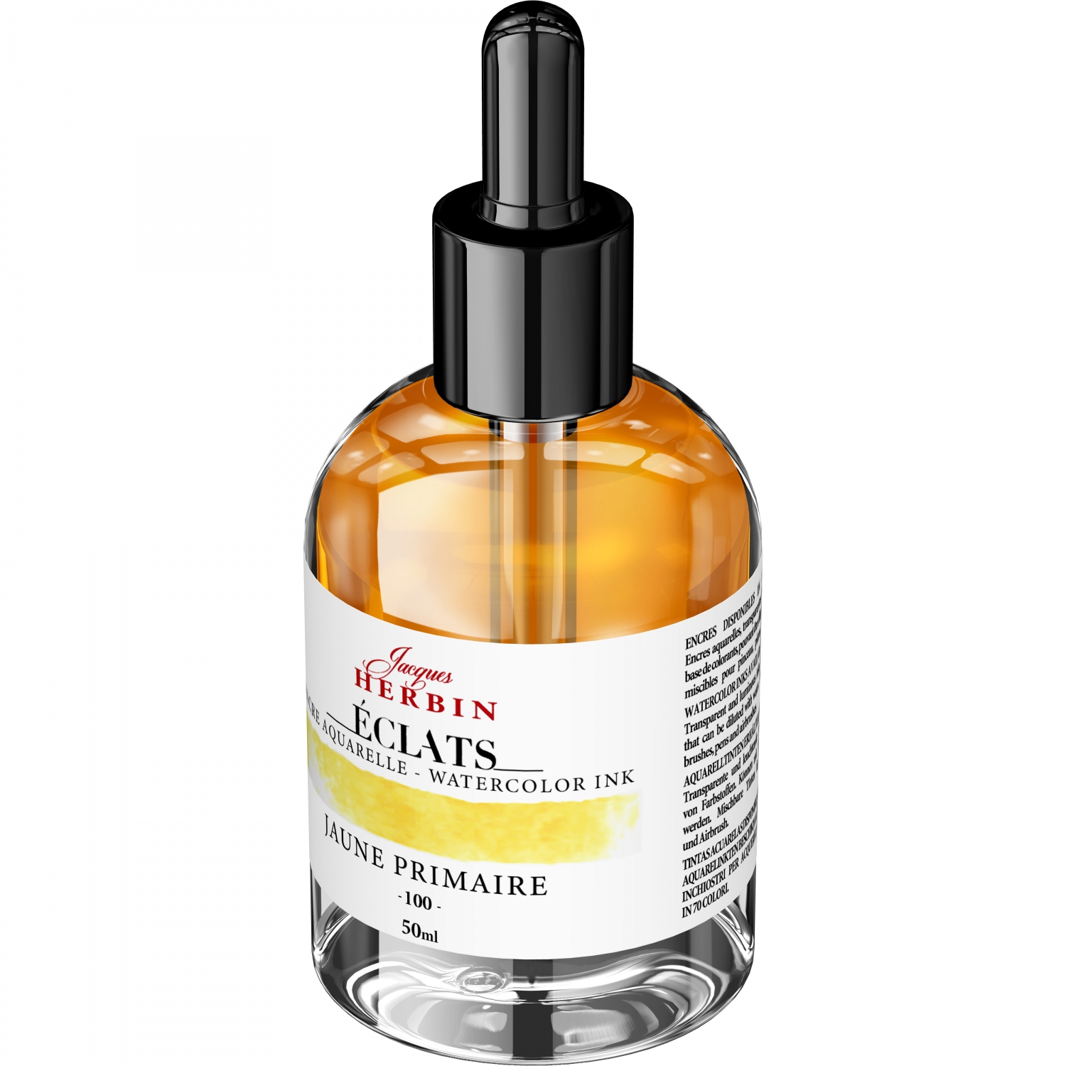 Imagine Produs Calimara Cerneala 50 ml Jacques Herbin Fine Arts Eclats Watercolor Jaune Primaire