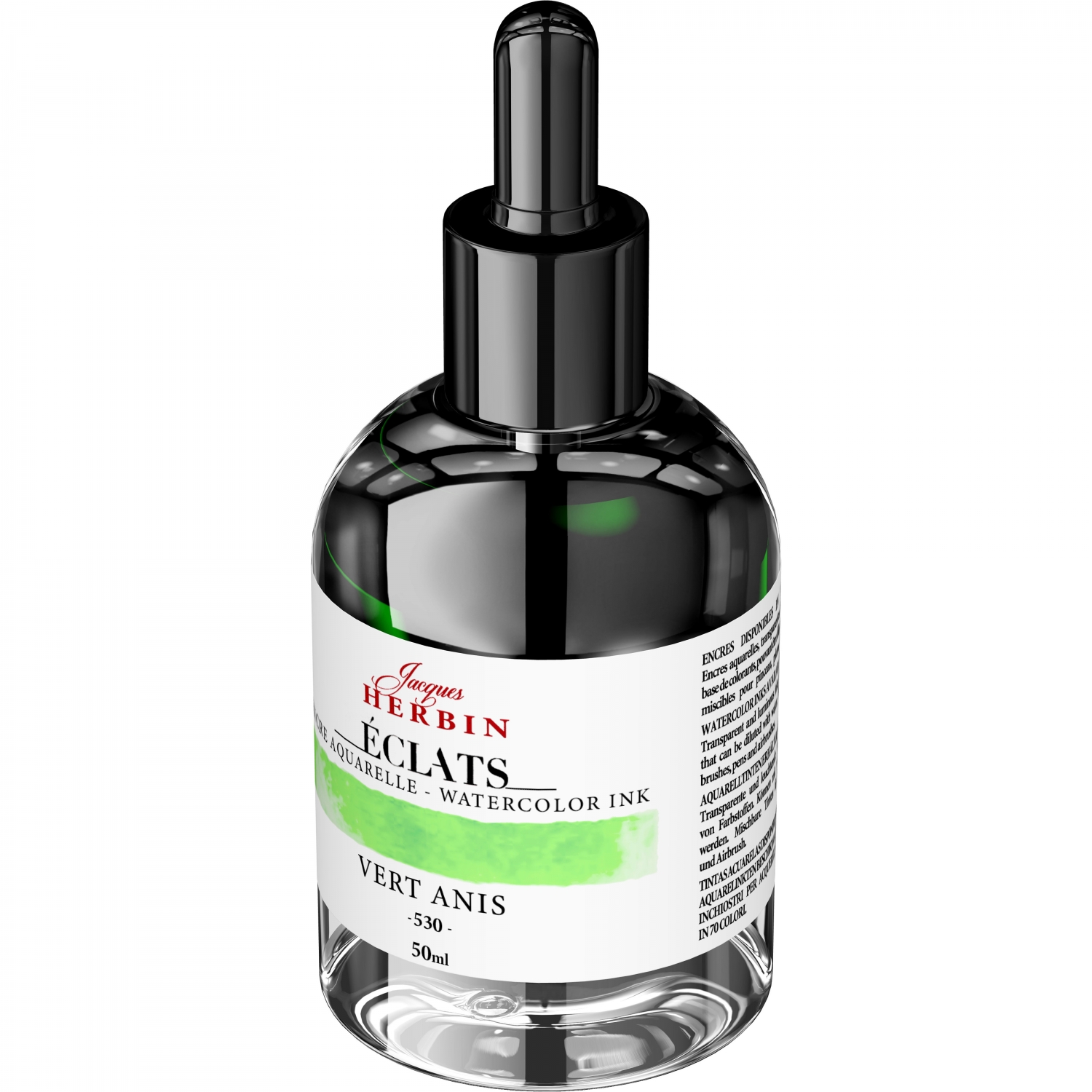 Imagine Produs Calimara Cerneala 50 ml Jacques Herbin Fine Arts Eclats Watercolor Vert Anis