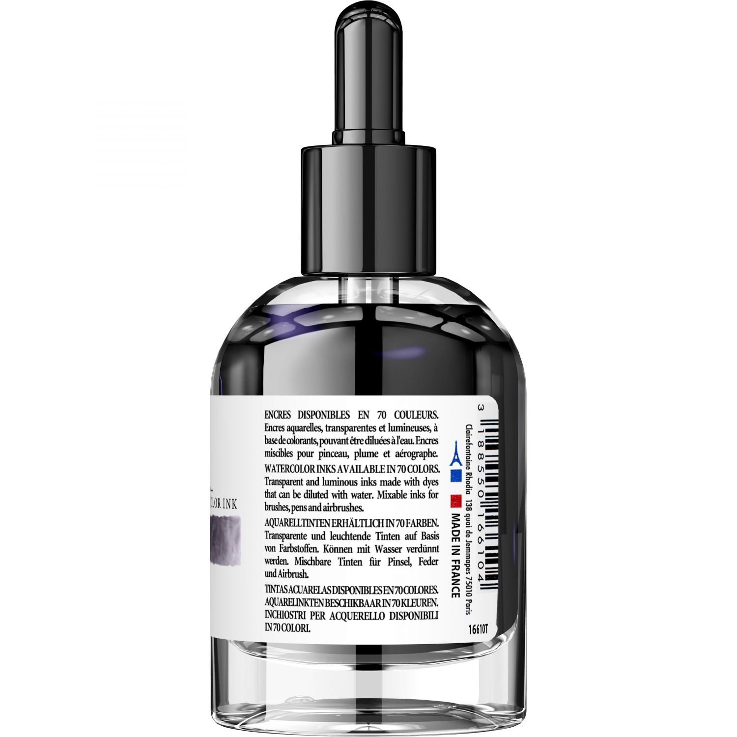 Imagine Produs Calimara Cerneala 50 ml Jacques Herbin Fine Arts Eclats Watercolor Gris Zinc