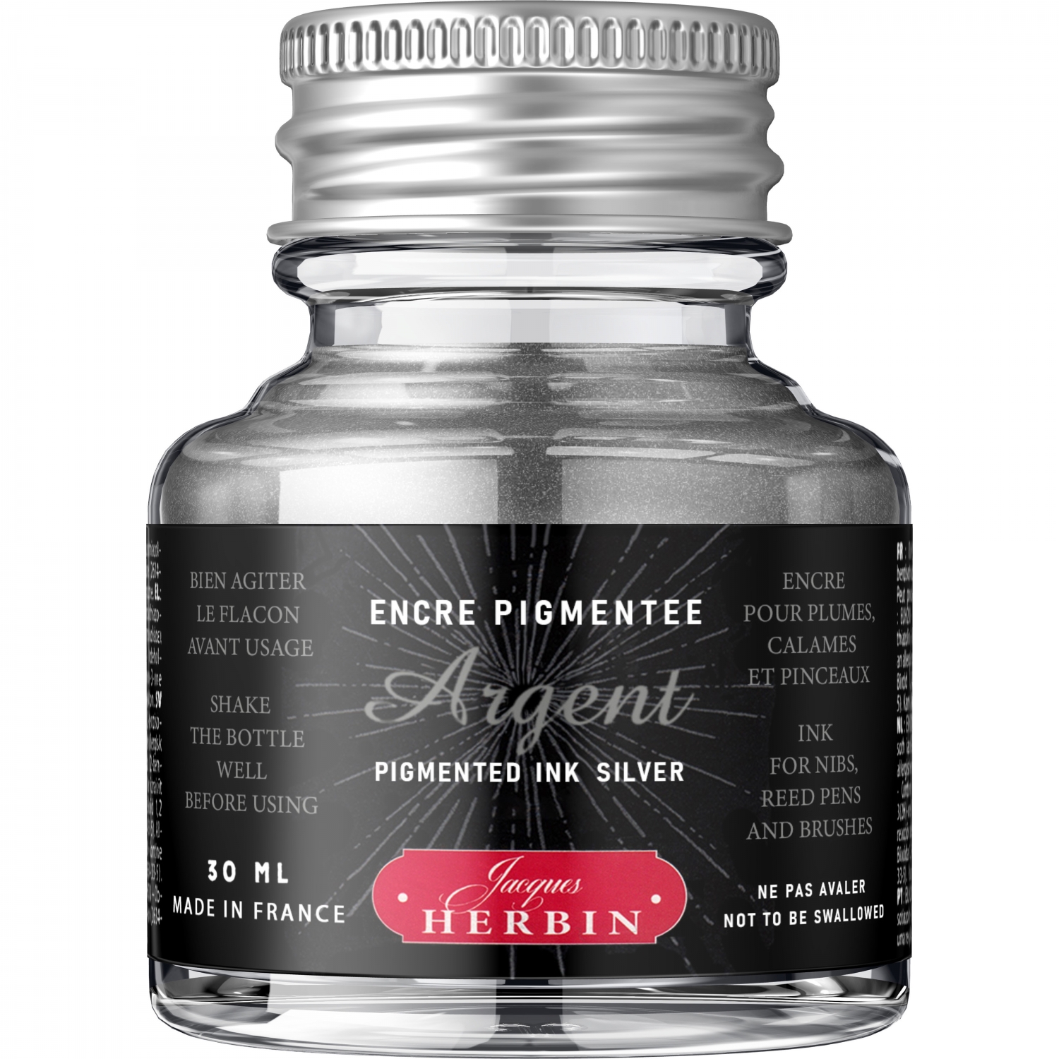 Imagine Produs Calimara Cerneala 30 ml Jacques Herbin Fine Arts Pigmented Argent