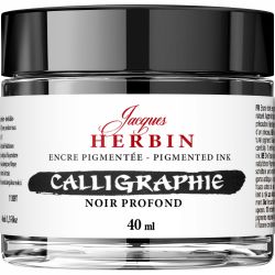 Calimara 40 ml Jacques Herbin Fine Arts Calligraphy Pigmented Noir Profond