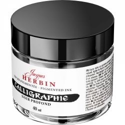 Calimara 40 ml Jacques Herbin Fine Arts Calligraphy Pigmented Noir Profond