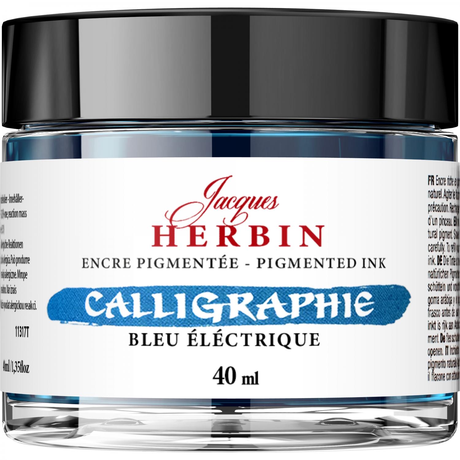 Imagine Produs Calimara Cerneala 40 ml Jacques Herbin Fine Arts Calligraphy Pigmented Bleu Electrique