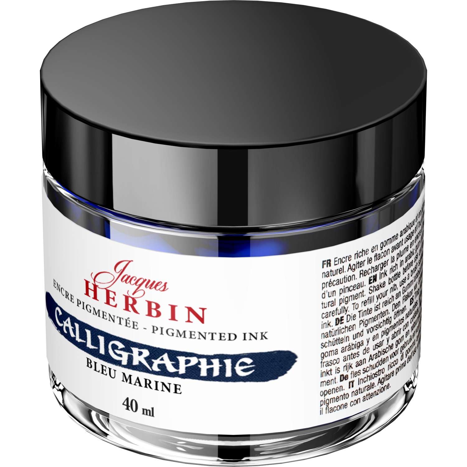 Imagine Produs Calimara Cerneala 40 ml Jacques Herbin Fine Arts Calligraphy Pigmented Bleu Marine