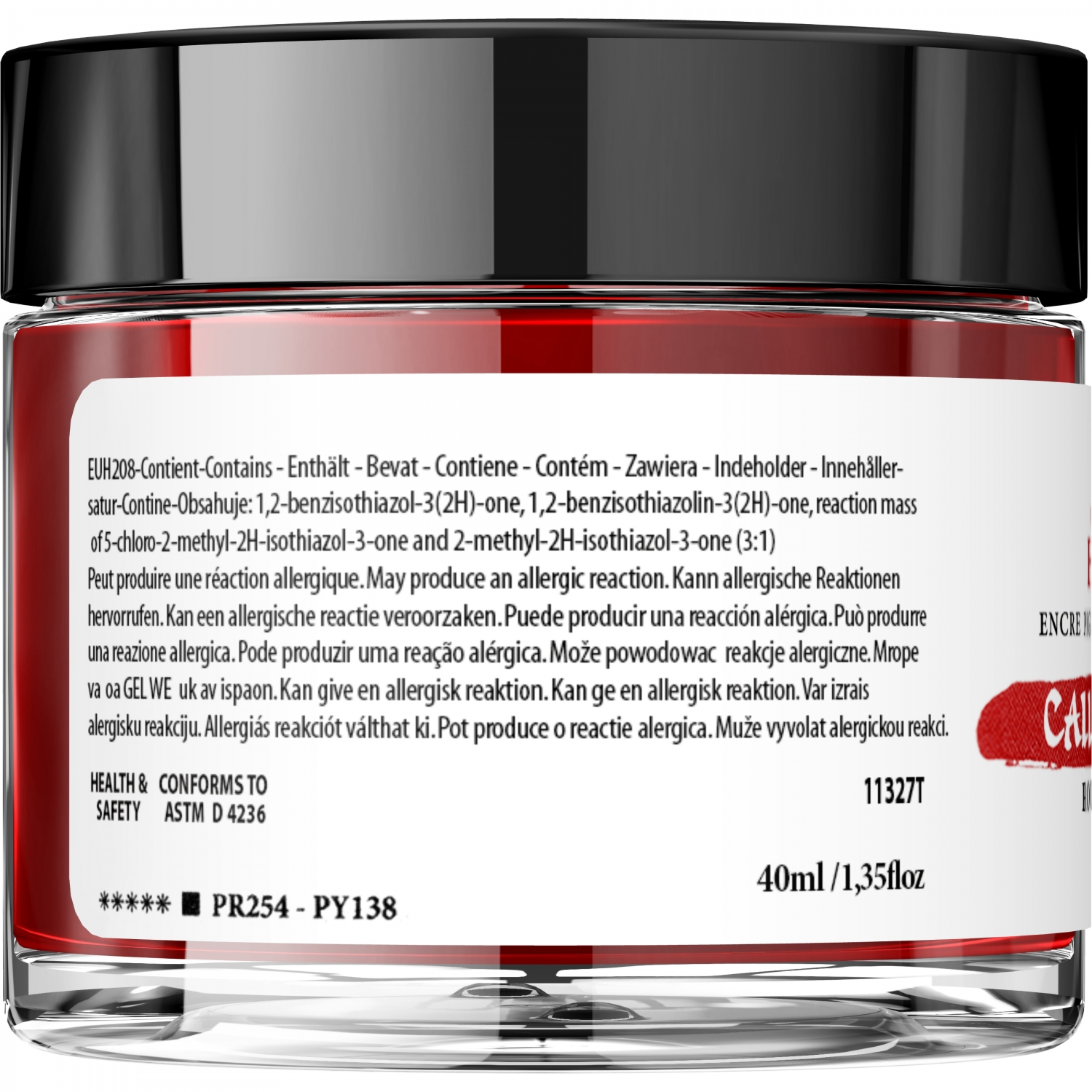 Imagine Produs Calimara Cerneala 40 ml Jacques Herbin Fine Arts Calligraphy Pigmented Rouge de Chine