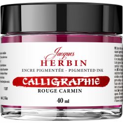 Calimara 40 ml Jacques Herbin Fine Arts Calligraphy Pigmented Rouge Carmin