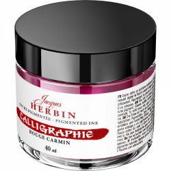 Calimara 40 ml Jacques Herbin Fine Arts Calligraphy Pigmented Rouge Carmin