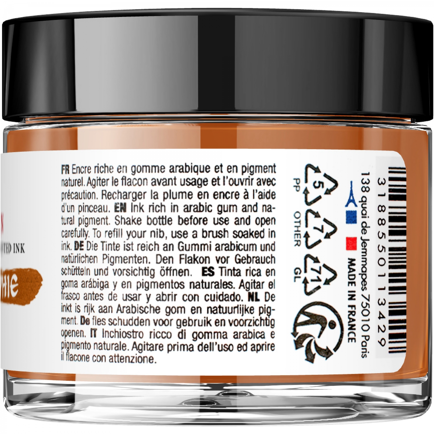 Imagine Produs Calimara Cerneala 40 ml Jacques Herbin Fine Arts Calligraphy Pigmented Ocre