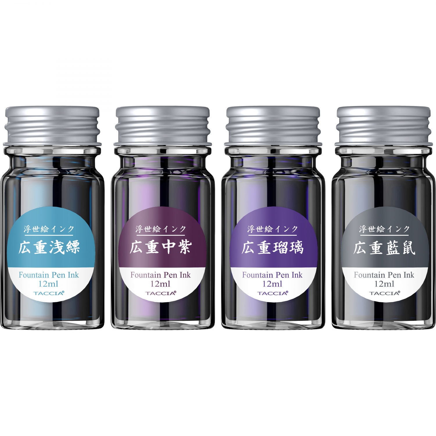 Imagine Produs Set 4 Calimara Cerneala 12 ml Taccia Ukiyoe Hiroshige