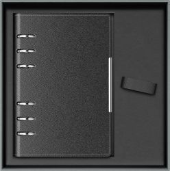 Cutie Cadou Parker Duo cu Organizer 6 inele B6 Black Royal III