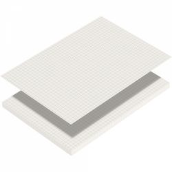 Top Coli Hartie A5 Iroful Loose Sheet - Ivory Grid 5 mm - 100 foi 75 g/mp - PI-A5P-H5W