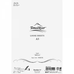 Top Coli Hartie A5 Tomoe River Loose Sheet - White Plain - 100 foi 52 g/mp - SR-A5P-W