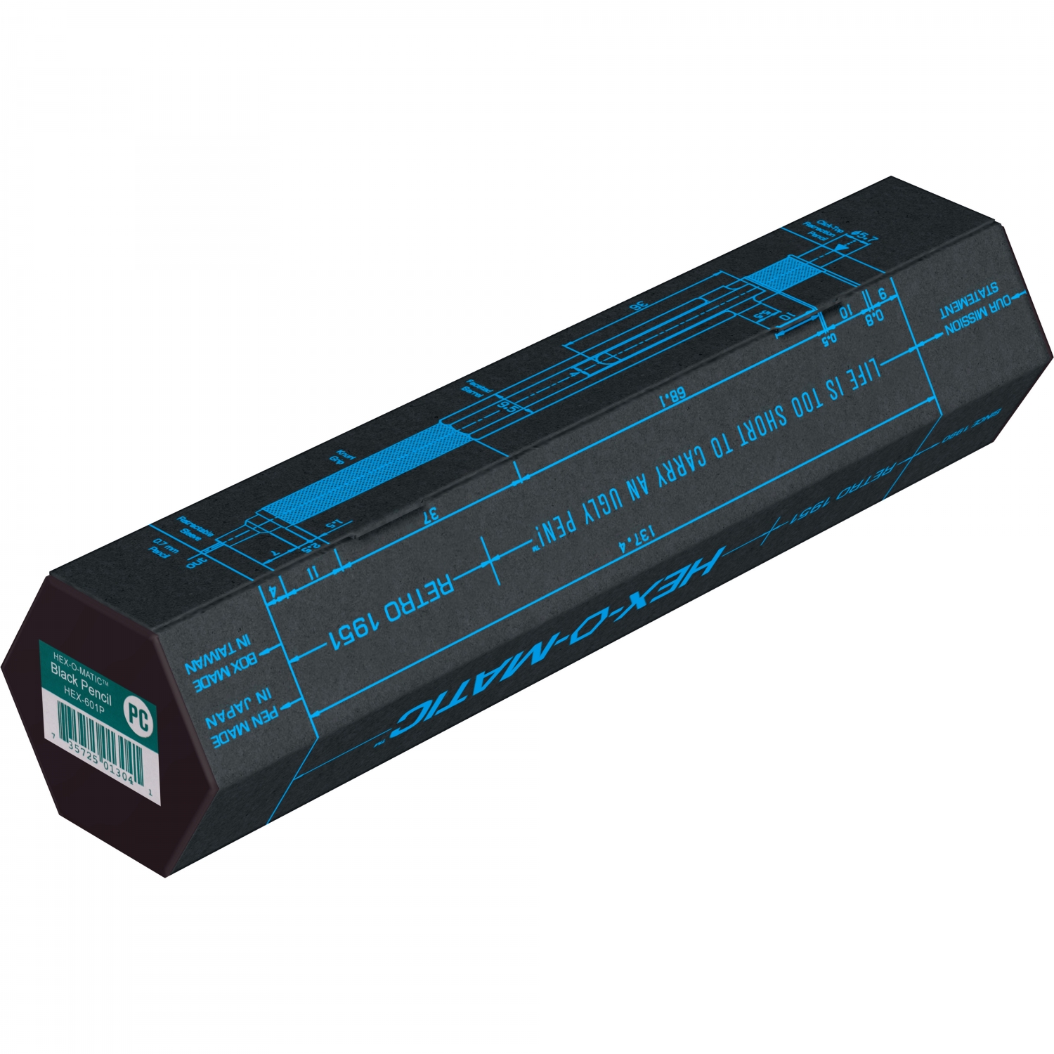 Imagine Produs Creion Mecanic 0.7 Retro 51 Hex-o-matic Black CT