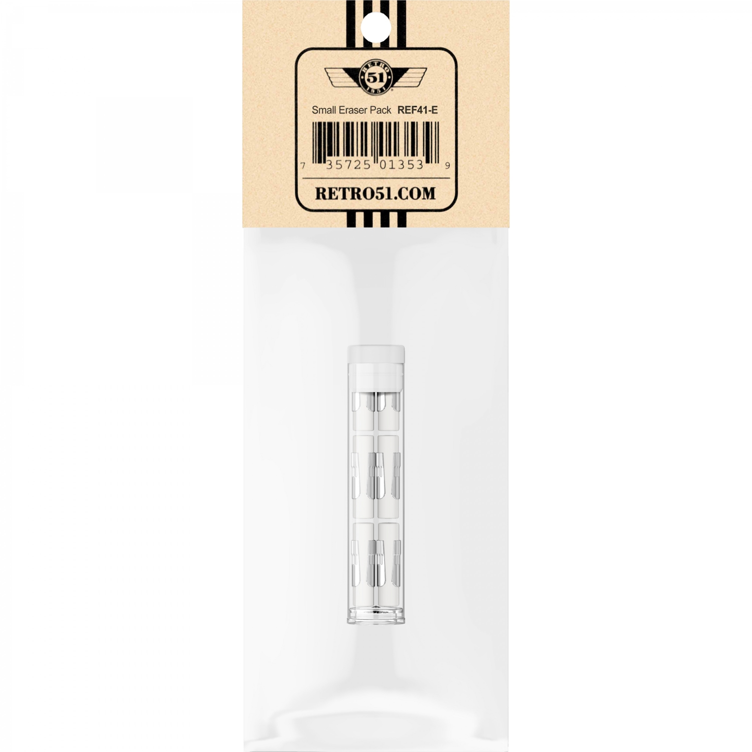 Imagine Produs Mini Radiera Creion Mecanic Retro 51 Hex-o-matic White - 6 Buc