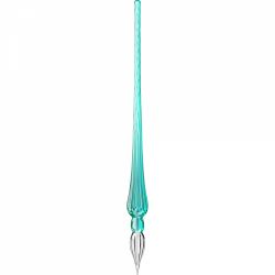 Toc Caligrafic de Sticla 18 cm Jacques Herbin Round Glass Pen Turquoise