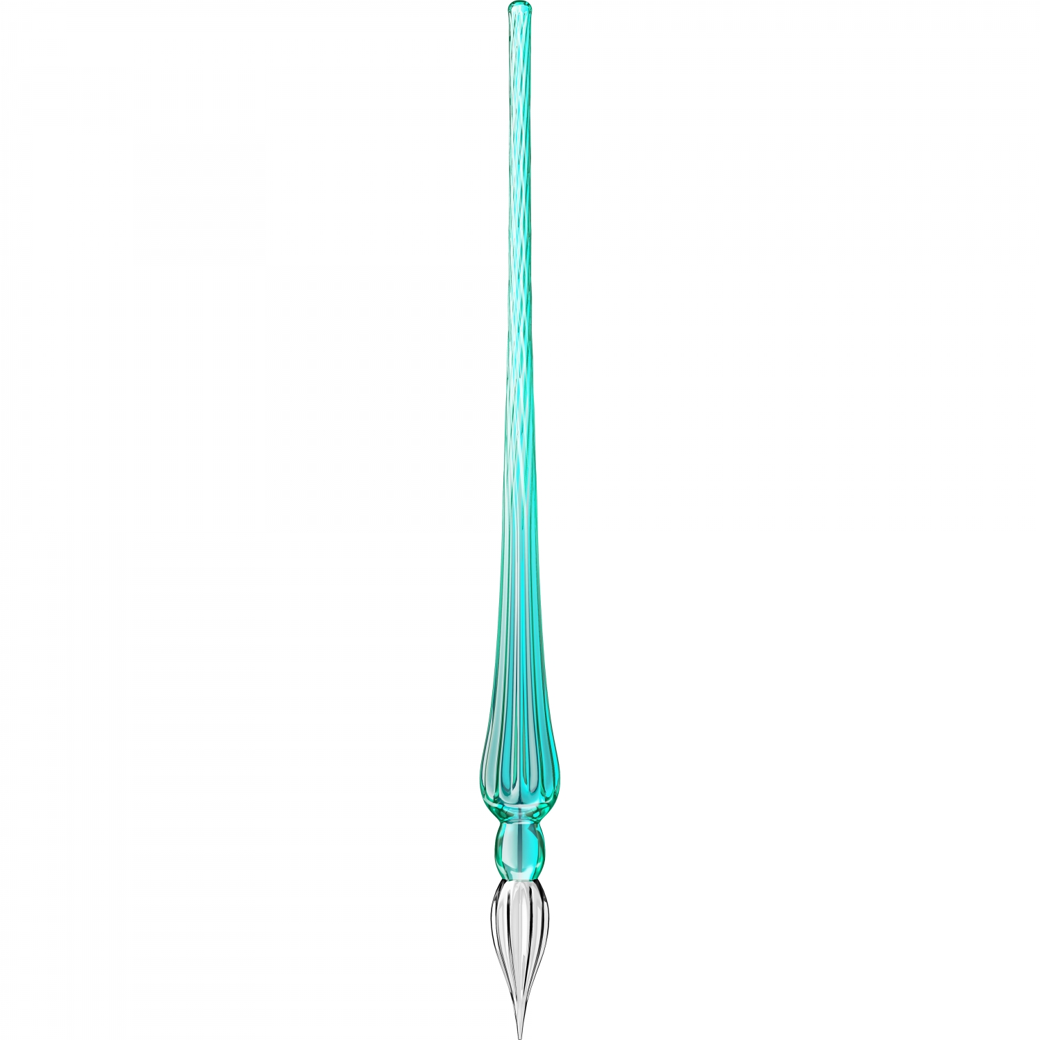 Imagine Produs Toc Caligrafic de Sticla 18 cm Jacques Herbin Round Glass Pen Turquoise