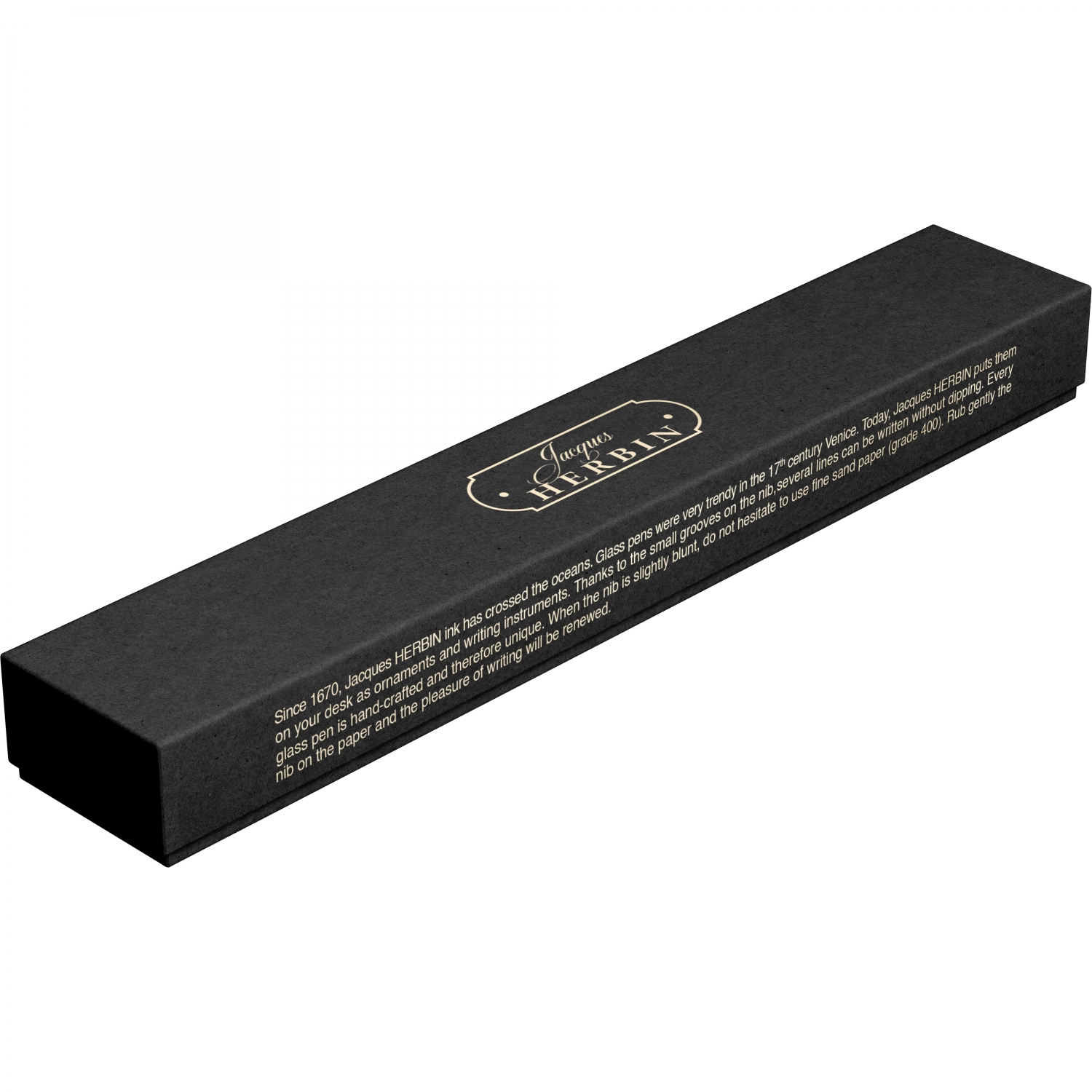 Imagine Produs Toc Caligrafic de Sticla 18 cm Jacques Herbin Round Glass Pen Turquoise