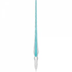 Toc Caligrafic de Sticla 18 cm Jacques Herbin Twisted Glass Pen Blue Azur