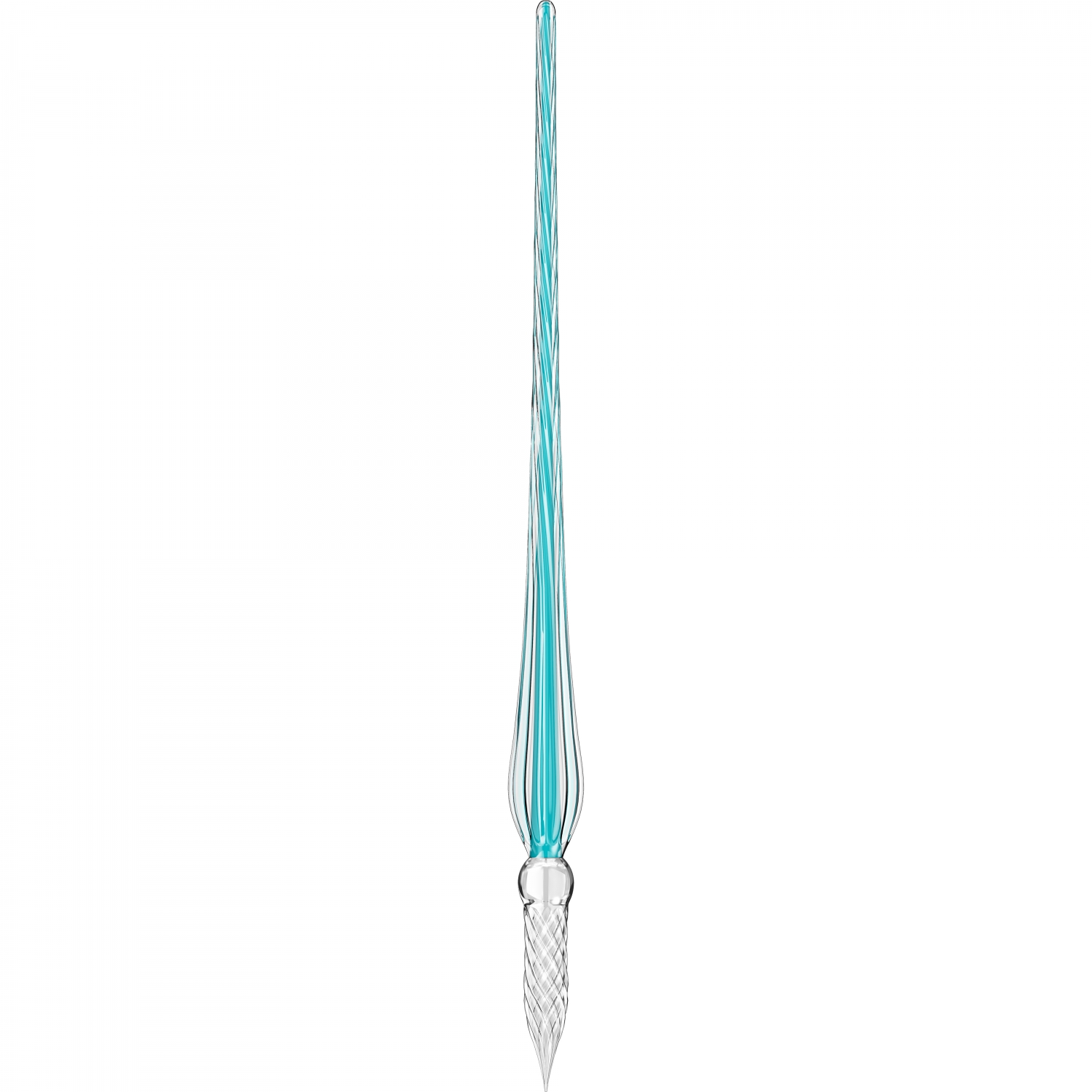 Imagine Produs Toc Caligrafic de Sticla 18 cm Jacques Herbin Twisted Glass Pen Blue Azur